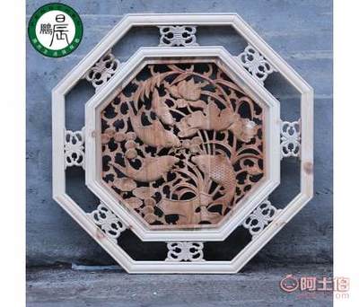 【杭州鹏晨木制品厂家直销东阳木雕雕花装饰香樟木雕刻三鱼图挂件】杭州中南建筑装饰材料市场鹏萍建材商行 - 产品库